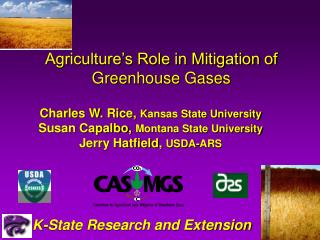 Agriculture’s Role in Mitigation of Greenhouse Gases
