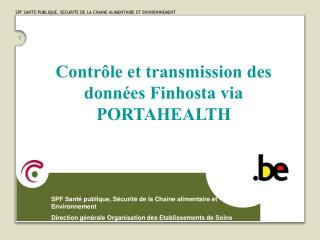 Contrôle et transmission des données Finhosta via PORTAHEALTH