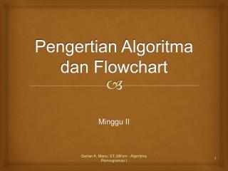 Pengertian Algoritma dan Flowchart
