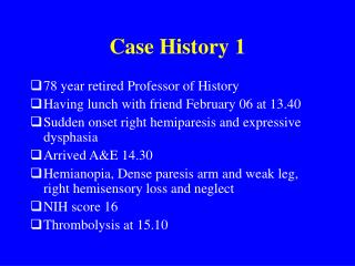 Case History 1
