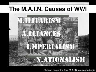 The M.A.I.N. Causes of WWI