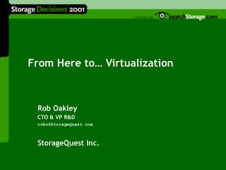 From Here to… Virtualization