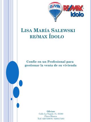 Lisa María Salewski re/ max Ídolo