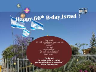 Happy 66 th B- day,Israel !