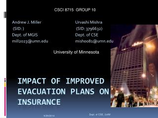 Impact of Improved Evacuation Plans on Insurance