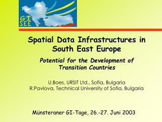 Spatial Data Infrastructures in South East Europe