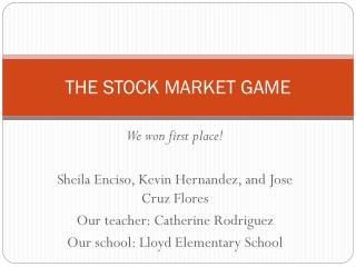 THE STOCK MARKET GAME