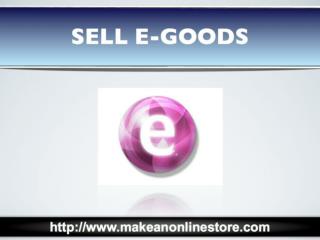 Sell Downloadable E-goods