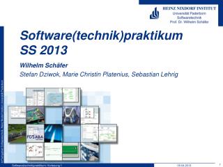 Software( technik ) praktikum SS 2013