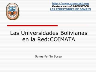 Las Universidades Bolivianas en la Red:COIMATA