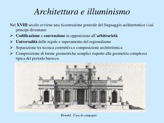 Architettura e illuminismo