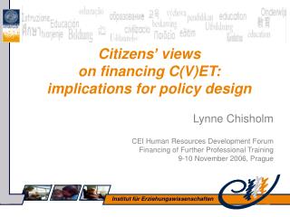 Citizens’ views on financing C(V)ET: implications for policy design