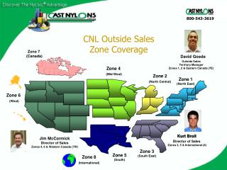 CNL Outside Sales Zone Coverage