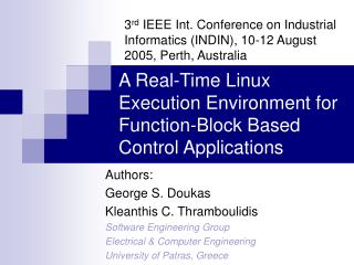 A Real-Time Linux Execution Environment for Function-Block Based Control Applications