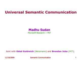 Universal Semantic Communication