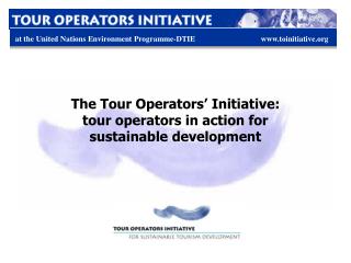 The Tour Operators’ Initiative: tour operators in action for sustainable development