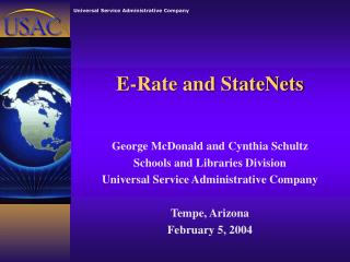 E-Rate and StateNets
