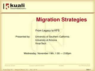 Migration Strategies