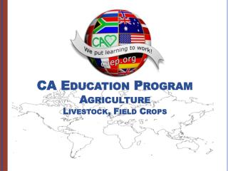 CA Education Program Agriculture Livestock, Field Crops