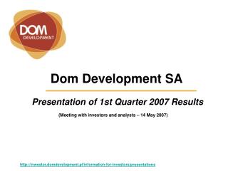 D om Development SA