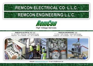 REMCON ELECTRICAL CO. LLC P.O. Box 29497 – Abu Dhabi – United Arab Emirates