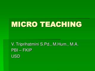 PPT - MICRO TEACHING PowerPoint Presentation - ID:3763615