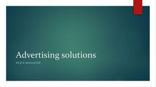 Advertising solutions