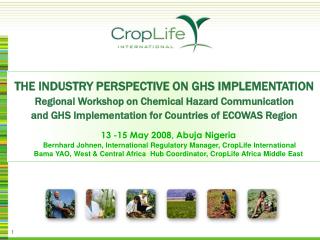 THE INDUSTRY PERSPECTIVE ON GHS IMPLEMENTATION