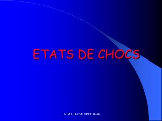 ETATS DE CHOCS