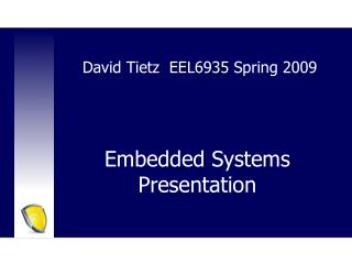 Embedded Systems Presentation