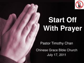 Start Off With Prayer