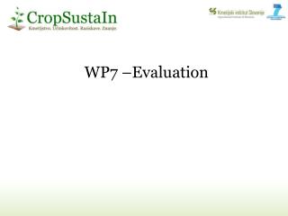 WP 7 – Evaluation