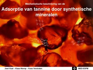 Adsorptie van tannine door synthetische mineralen