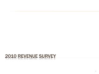 2010 Revenue Survey