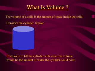 What Is Volume ?