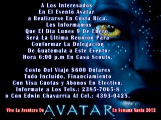 Acantonamiento Centroamericano de Manada, Avatar 2012…