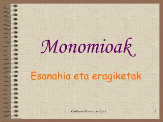 Monomioak