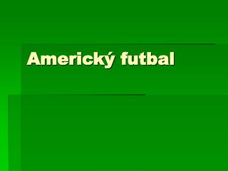 Americký futbal