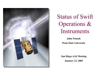 Status of Swift Operations &amp; Instruments