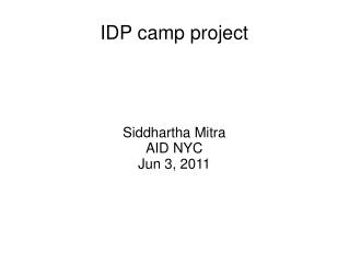 IDP camp project