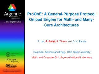 ProOnE: A General-Purpose Protocol Onload Engine for Multi- and Many-Core Architectures