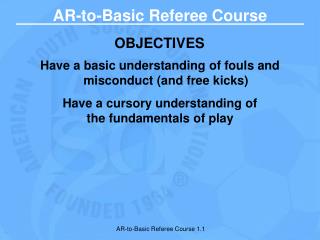 AR-to-Basic Referee Course
