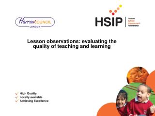 Lesson observations: evaluating the quality of teaching and learning