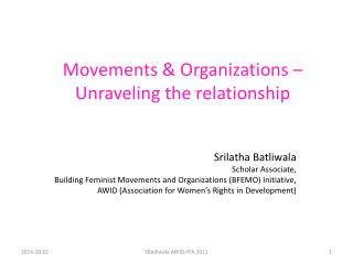 Movements &amp; Organizations – Unraveling the relationship