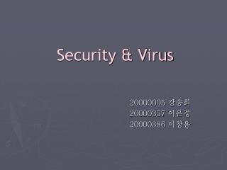 Security &amp; Virus