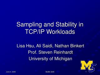 Sampling and Stability in TCP/IP Workloads