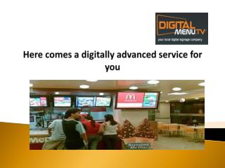 Digital menu boards advanced service for you