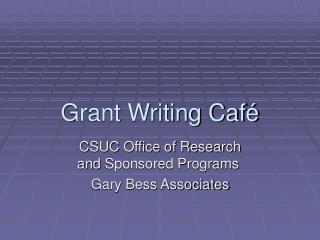 Grant Writing Café