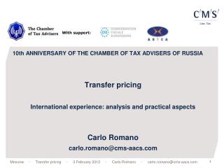 10th ANNIVERSARY OF THE CHAMBER OF TAX ADVISERS OF RUSSIA