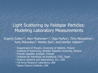 Light Scattering by Feldspar Particles: Modeling Laboratory Measurements